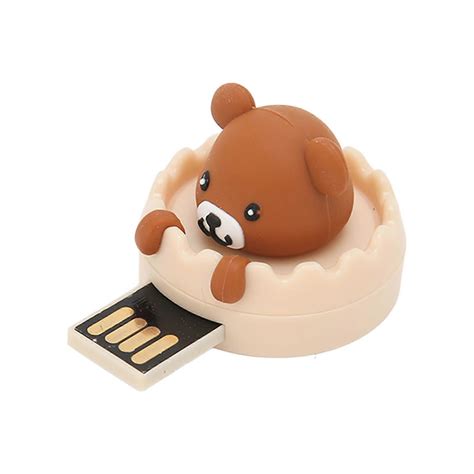 Cartoon Usb Flash Drive Brown Bear Cartoon Usb Support Hot Swap Shock Resistant Plug And Play