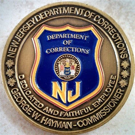 NJDOC challenge coin | Police challenge coins, Challenge coins, Police ...