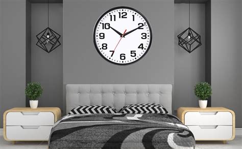 Amazon Rulart Wall Clock Battery Operated Bedroom Modern Kitchen