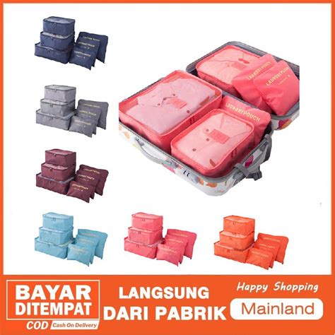 Jual Mainland Travelling Bag 6 In 1 Praktis Organizer Pouch Set