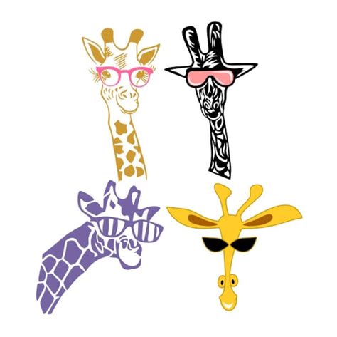 Giraffe Cuttable Design Svg Png Dxf Eps Designs Cameo File Etsy