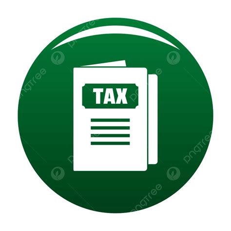 Tax Icon Green Logo Simple Debet Design Finance Png And Vector With