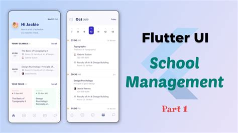 School Management Flutter Ui Speed Coding Part Youtube