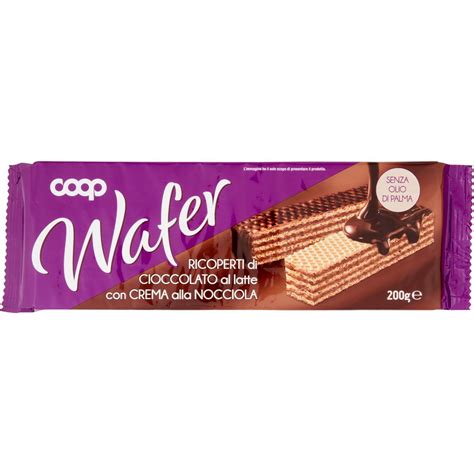 Wafer Alla Nocciola Ricoperto Di Cioccolato Latte COOP 200 G Coop Shop