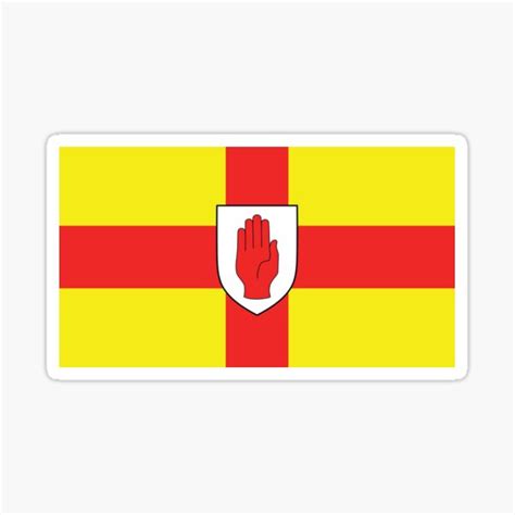 Flag Of Ulster Red Hand Flag Of Ulster Sticker For Sale By