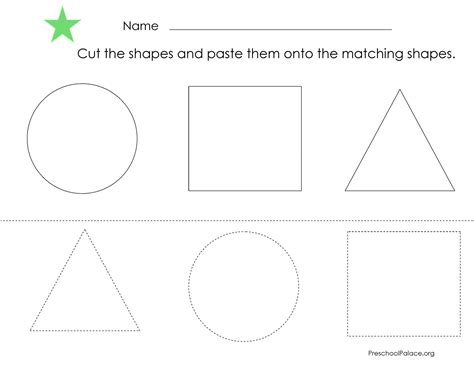 Free Printable Cut And Paste Shapes Worksheets 1 Letter Worksheets