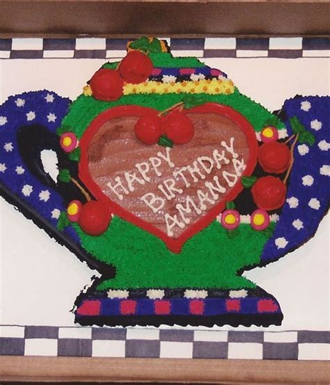 Mary Engelbreit ~ Inspired Cakes Happy Birthday Amanda Teapot Cake