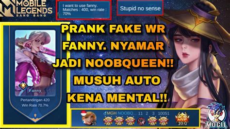 NYAMAR JADI NOOBQUEEN PRANK FAKE WR FANNY DILEGEND FULL GAMEPLAY