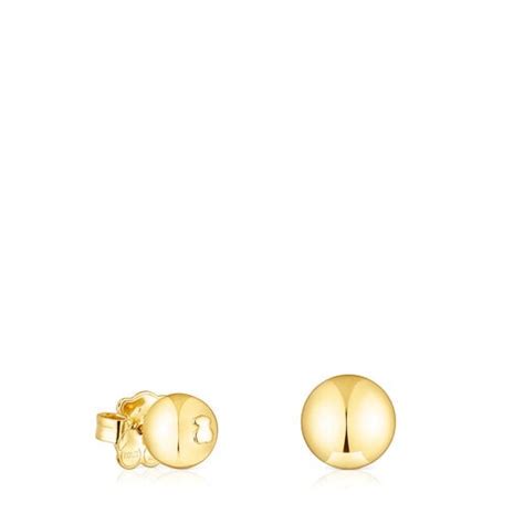 Set Of Silver Vermeil Plump Ball Earrings Tous