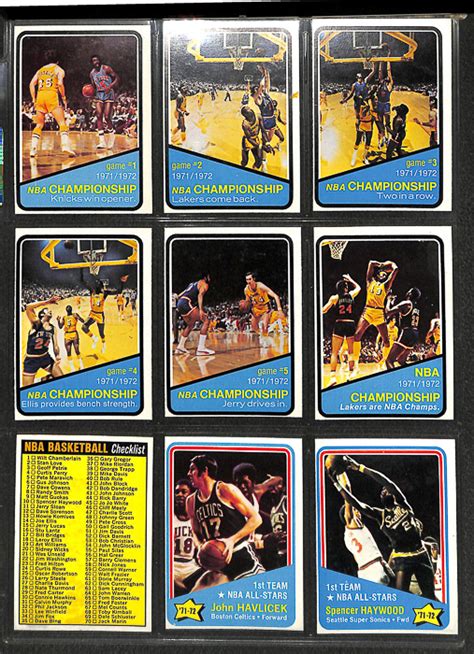 Lot Detail 1972 73 Topps Basketball Complete Set With Dr J S Rookie Card