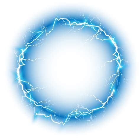 Blue Ball lightning. Abstract electric lightning strike. Light flash, thunder, spark. PNG ...