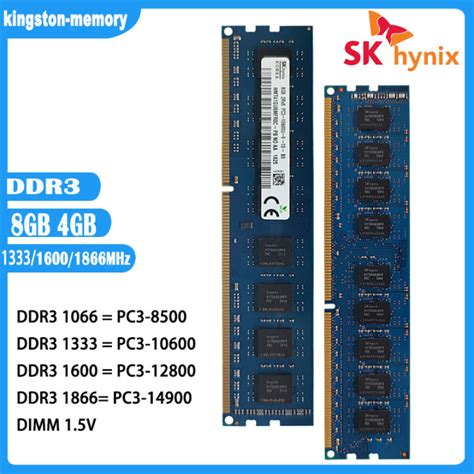 Hynix RAM 4GB 8GB DDR3 1333 1600 MHz Desktop Memory RAM DIMM PC3 10600