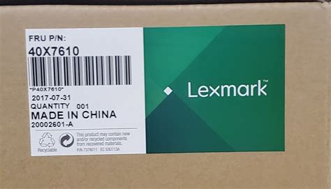 40x7610 Lexmark Transfer Module Assembly Ebay