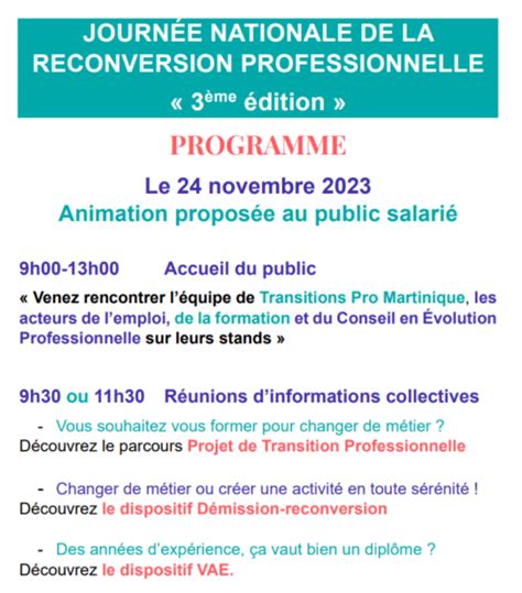 E Dition De La Journ E Nationale De La Reconversion Professionnelle