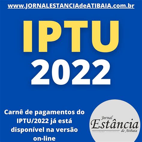 Carn De Pagamentos Do Iptu J Est Dispon Vel Na Vers O On Line