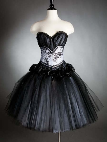 Black Gothic Corset Prom Dress Uk