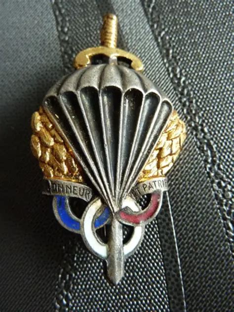 Original Militaire Insigne Brevet Preparation Militaire Parachutiste