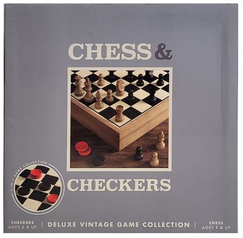Vintage Wooden Checker Board Game Br