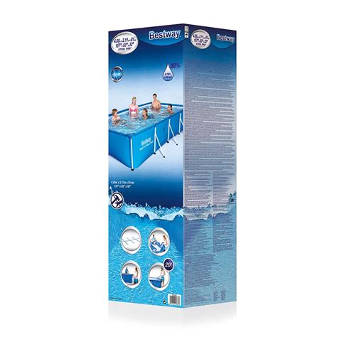 Купить каркасный бассейн 400х211х81см прямоугольный Bestway 56405 ...