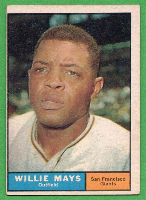 1961 Topps 150 Willie Mays VG VGEX MARKED San Francisco Giants Hall Of