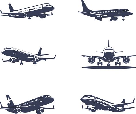 Aerial Grace Stylish Aircraft Silhouette 34372012 Vector Art at Vecteezy