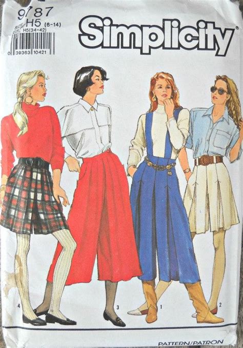 Simplicity 9787 Misses Split Skirt Pattern Sizes 6 14 Etsy Split Skirt Pattern Split Skirt