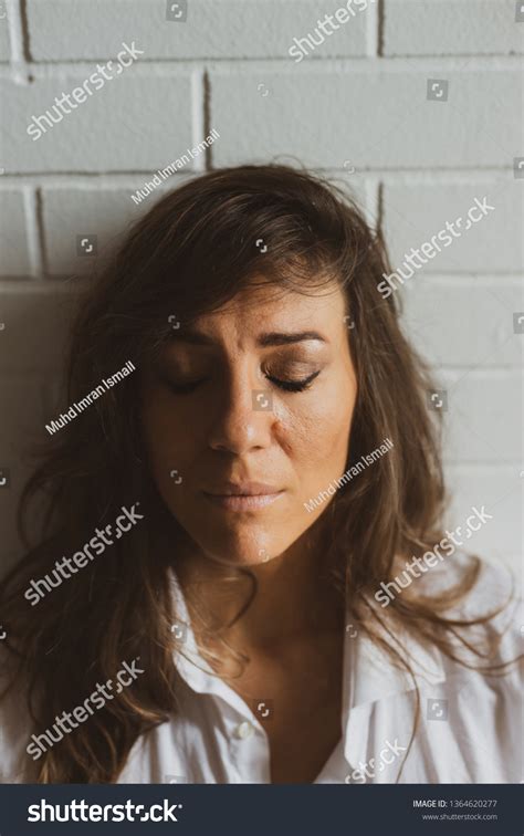 Sad Depressed Caucasian Lady Semi Nude Stock Photo Shutterstock