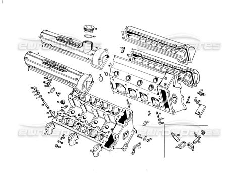 Maserati Bora Cylinder Heads Parts Diagram 001