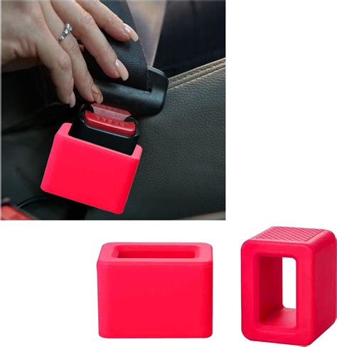 Amazon Augeny Pcs Seat Belt Buckle Holder Silicone Auto Rear