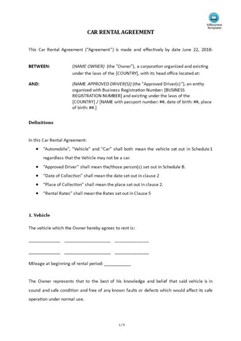 Company Driver Contract Agreement Sample Christopher Pendleys Template