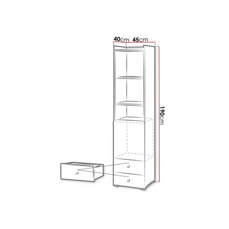 Étagère Omaha N124 Avec des portes Avec tiroirs Stratifié Le