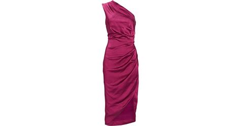 Elliatt Cassini One Shoulder Satin Dress In Pink Lyst