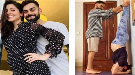 Virat Kohli Helping Pregnant Wife Anushka Sharma Do Headstand Is Giving Internet New Fitness