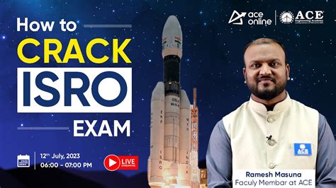 Expert Tips How To Crack ISRO Exam Ramesh Masuna ACE Online Live