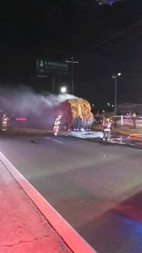 Hay Bales On 18 Wheeler Catch Fire Edinburg Fire Officials Say Kveo Tv