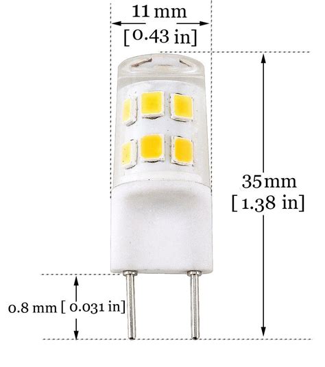 Bonlux Led G8 Light Bulb 2 Watts Warm White T4 G8 Base Bi Pin Xenon Jcd