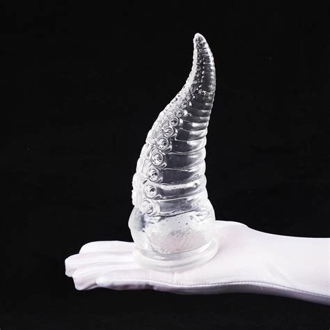 Fantasy Clear Huge Soft Dildo Butt Plug Realistic Dildo Anal Plug Knotted Adult Sex Toy Clear