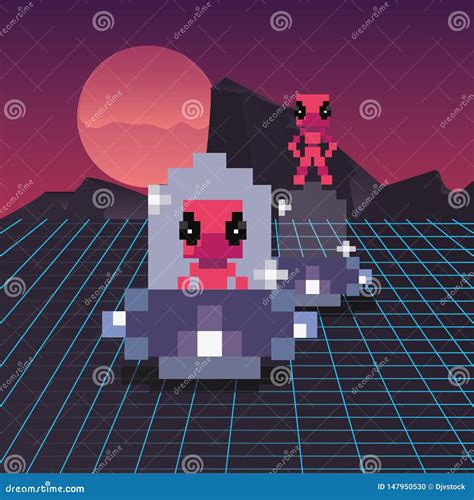 Invader Video Game Retro Stock Illustration Illustration Of Geek