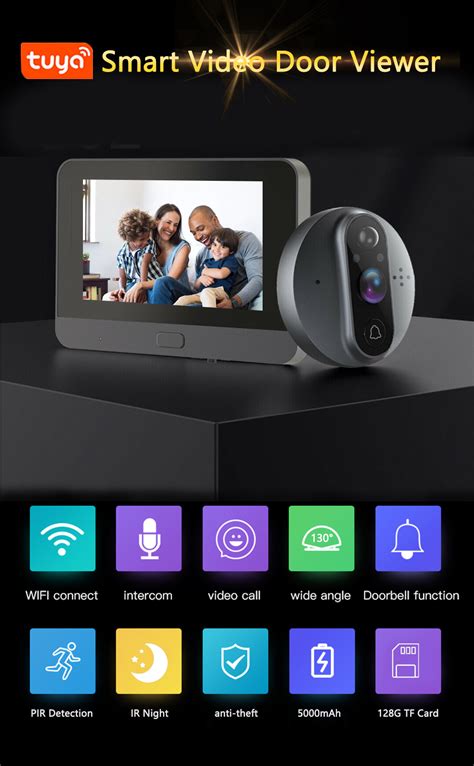 Smart Video Doorbell Digit Door Viewer Wifi Door Peep Hole Peephole