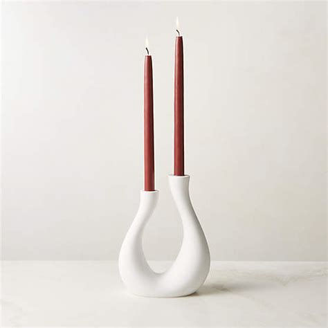 Cinq White Multi Modern Taper Candle Holder Large Reviews Cb2