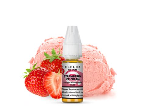 Elfbar Elfliq Strawberry Ice Cream Erdbeer Eis Liquid 20 Mg M