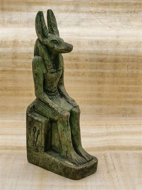 Amazing Jackal God Anubis God Of Mummification Sitting On A Etsy