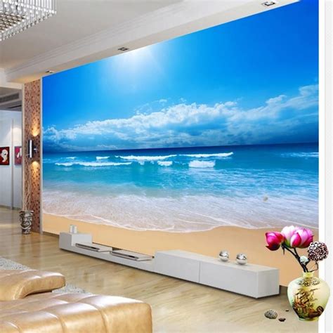 Large Format Sea View Wallpaper Mural Beach Wall Murals Wall