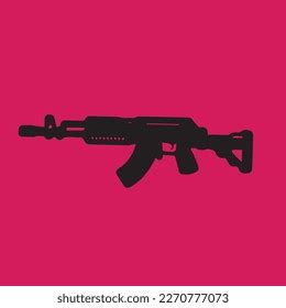 Beryl M Assault Rifle Black Silhouette Stock Vector Royalty Free