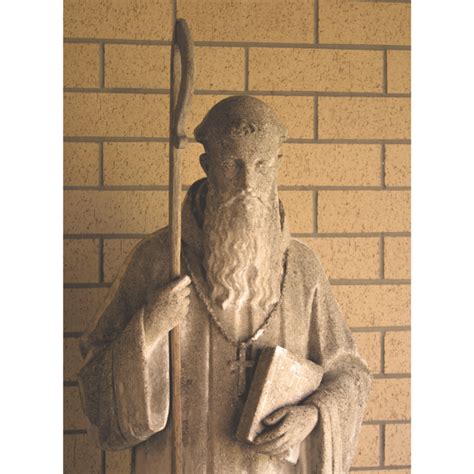 St Benedict Statue Greeting Card Our Lady Of Clear Creek Abbey