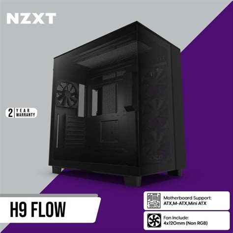 Jual Nzxt H Flow Dual Chamber Mid Tower Airflow Atx Case Di Seller