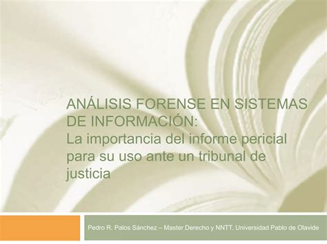 An Lisis Forense En Sistemas De Informaci N Ppt