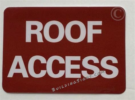 ROOF ACCESS SIGN | HPD SIGNS - THE OFFICIAL STORE