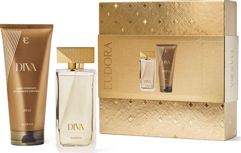 Kit Presente Natal Diva Desodorante Colônia 100ml Loção Hidratante