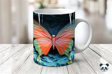 Butterfly 3d Mug Wrap Sublimation Graphic By Pandastic · Creative Fabrica